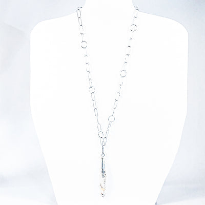 Sterling & 24k GG Pod Necklace on Handmade Chain