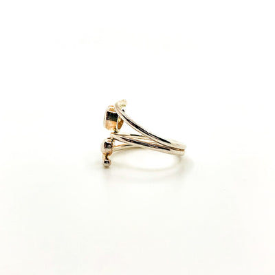 Sterling Bypass Ring with Citrine