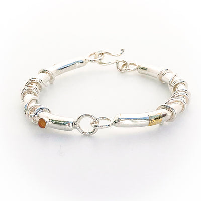 side view of Hinged Bangle with Citrine by Judie Raiford