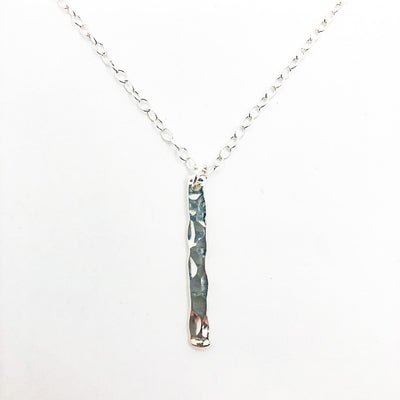 Hammered Bar Necklace