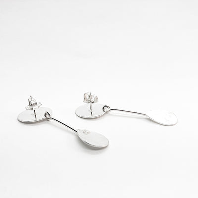 back view of sterling silver Jodell Earrings by Judie Raiford