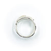 over top view of size 10.5 Men's Sterling and 22k Anticlastic Deckled Band Ring by Judie Raiford