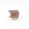 size 8.5 Sterling & 24k Pink Tourmaline and Rhodolite Garnet Ring by Judie Raiford