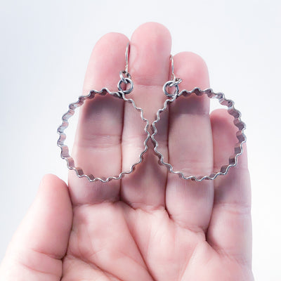 Sterling Small Corrugated Hoops