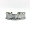3/4" Mom's Hammer Oxidized Sterling Anticlastic Cuff with 14k Gold Balls by Judie Raiford