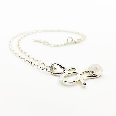 Sterling Touch of Romance Necklace with Moonstone