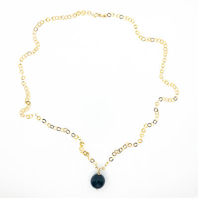 Black Onyx and 14k Gold Filled Necklace by Judie Raiford