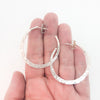sterling silver large Forged Hoops by Judie Raiford
