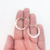 sterling silver small Forged Hoops by Judie Raiford