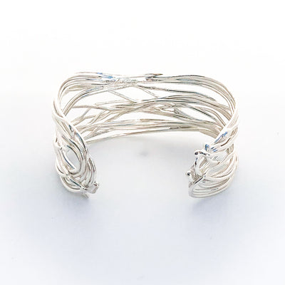 Sterling Random Theory Cuff with 14k Gold Balls