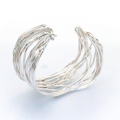 Sterling Random Theory Cuff with 14k Gold Balls