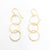 14k Gold Filled Hammered Triple Circle Earrings by Judie Raiford