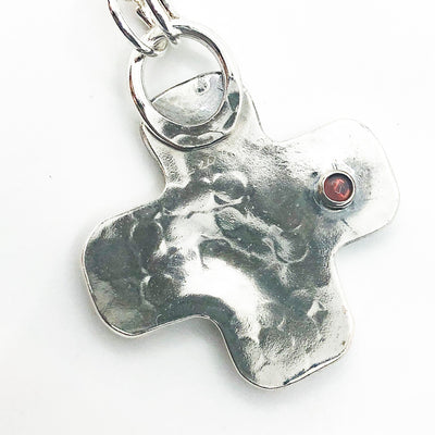 back side of pendant detail view of Big Honker Cross Necklace by Judie Raiford