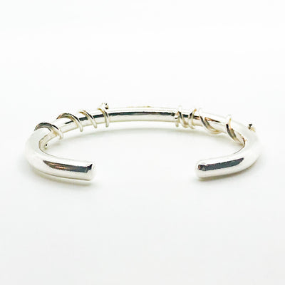 Sterling and 24k Wrapped Unhinged Cuff