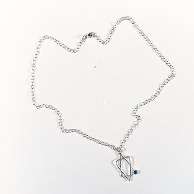 Star of David Necklace with Blue Topaz