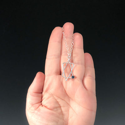 Star of David Necklace with Blue Topaz