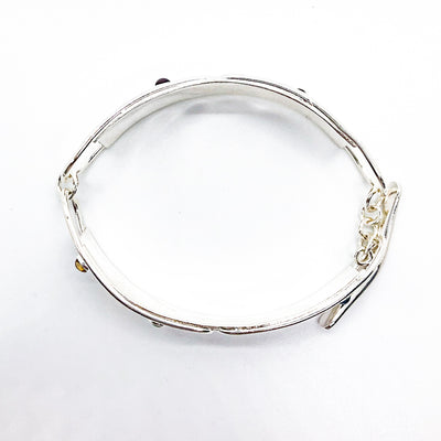 Sterling & 24k Rose Bracelet with Gemstones