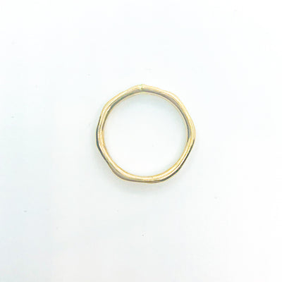 over top view of 14k Gold Filled Hammered Stack Ring by Judie Raiford