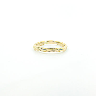 14k Gold Filled Hammered Stack Ring by Judie Raiford