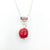detail view of sterling silver Big Juicy Stone Necklace with Red Coral by Judie Raiford
