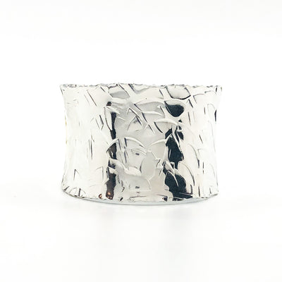 alternate side view of Sterling and 24k MB3 Anticlastic Cuff by Judie Raiford