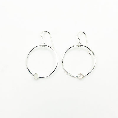 Small Orbit Earrings with Gemstones