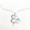 Sterling Touch of Romance Necklace with Swiss Blue Topaz