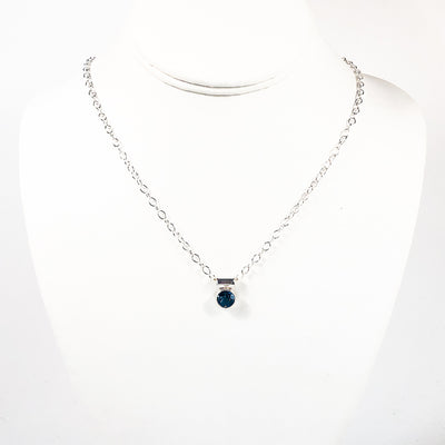 Sterling Swiss Blue Topaz Necklace
