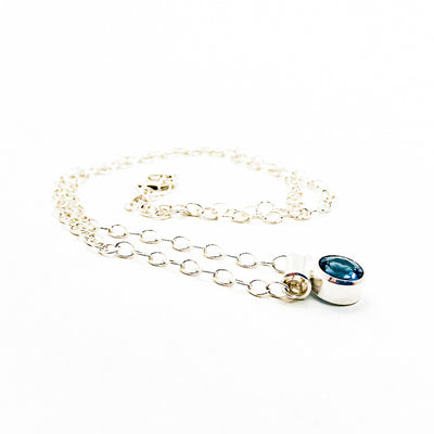 Sterling Swiss Blue Topaz Necklace