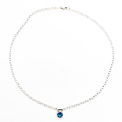 Sterling Swiss Blue Topaz Necklace