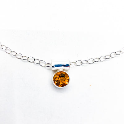 Sterling Teardrop Citrine Necklace