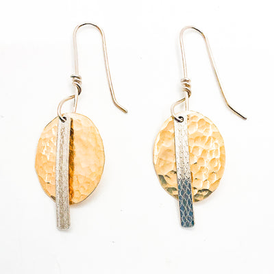 Sterling & 14k Gold Filled Susan Bi Oval Earrings