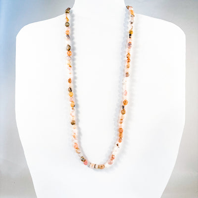 Blush Agate Bead Necklace