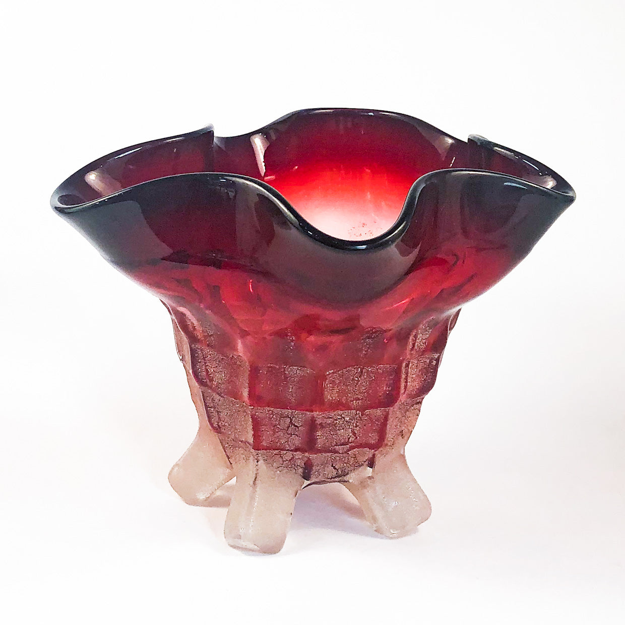 Large Copper Ruby Bowl by Neal Drobnis