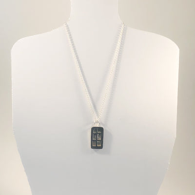 Windows of Opportunity Necklace by Ling-Yen Jones on mannequin bust