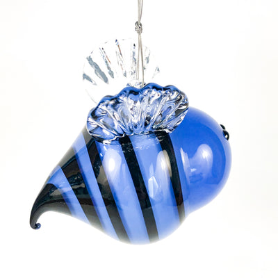 Blue Blown Glass Bee