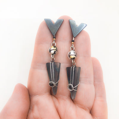Asymmetrical Triangle Earrings