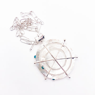 Sterling and 22k Amazonite Solar Chart Necklace