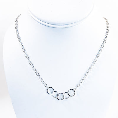 Sterling 5 Circle Maggie Necklace
