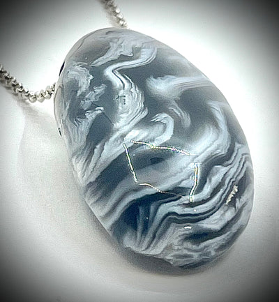 Geode Agate Egg Necklace