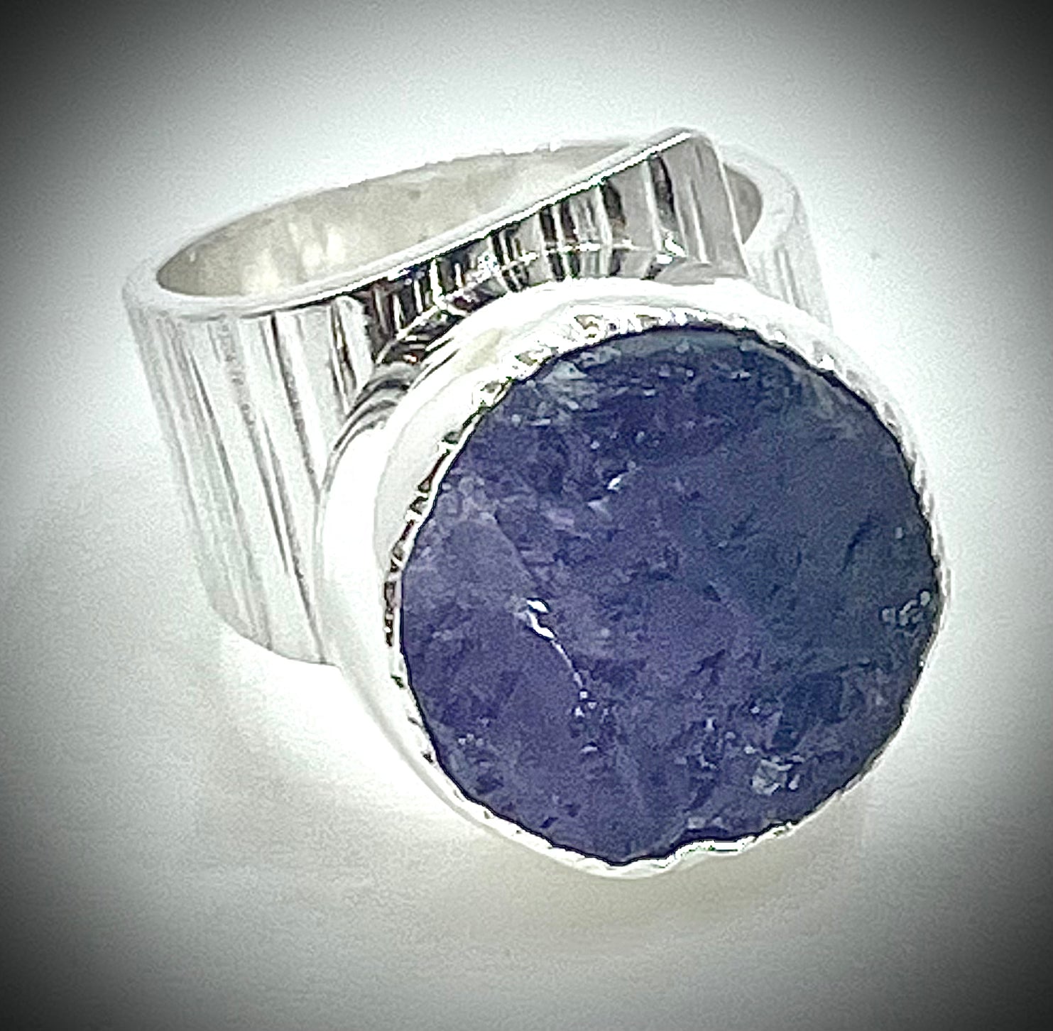 Natural Surface Amethyst Ring