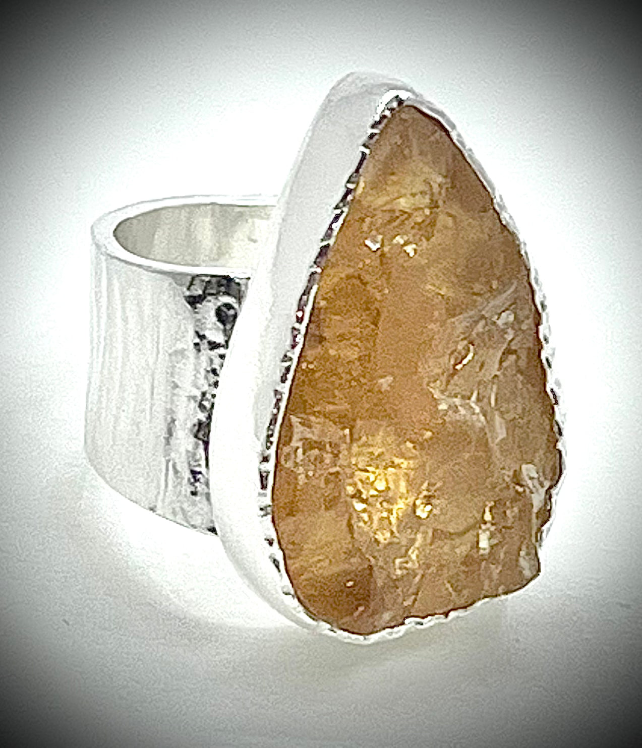 Teardrop Citrine Ring