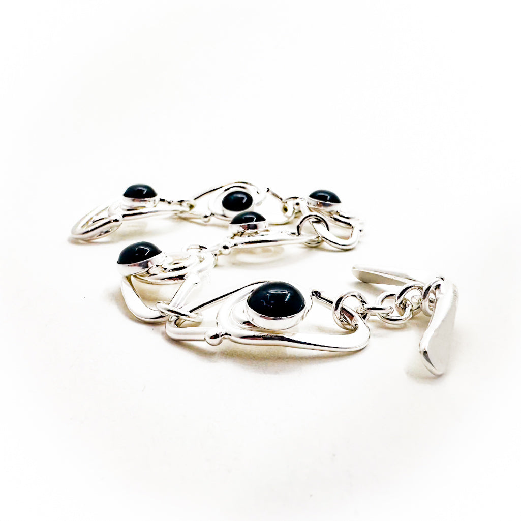 Classic Link Bracelet with Black Onyx