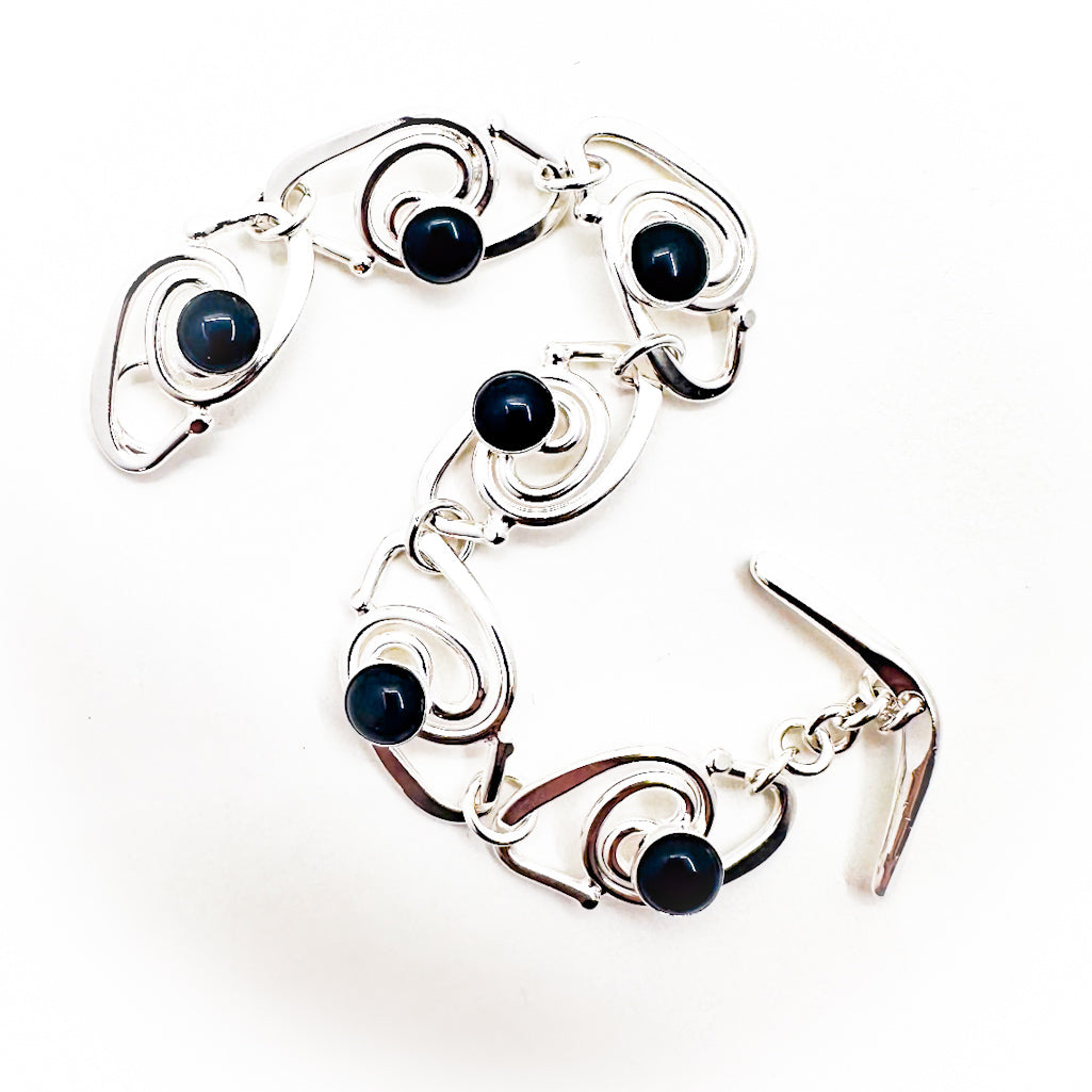 Classic Link Bracelet with Black Onyx