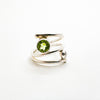 Sterling Bypass Ring with Peridot