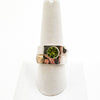 Sterling & 14k Overlap Ring with Peridot