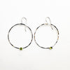 Sterling Orbit Earrings with Gemstone