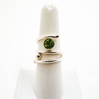 Sterling Bypass Ring with Peridot