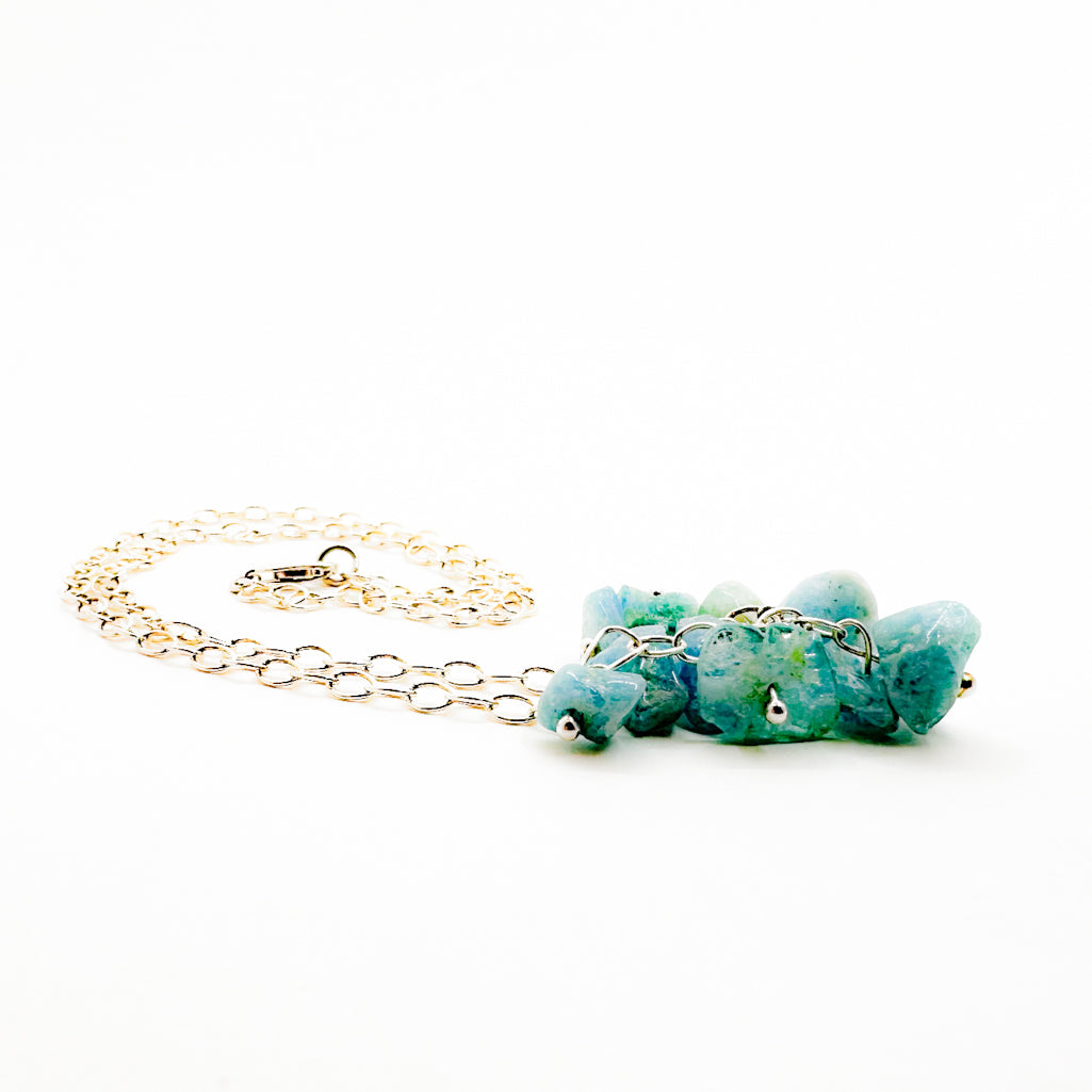 Honeysuckle Aquamarine Necklace