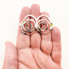 Large Spiral Earrings with Gemstone